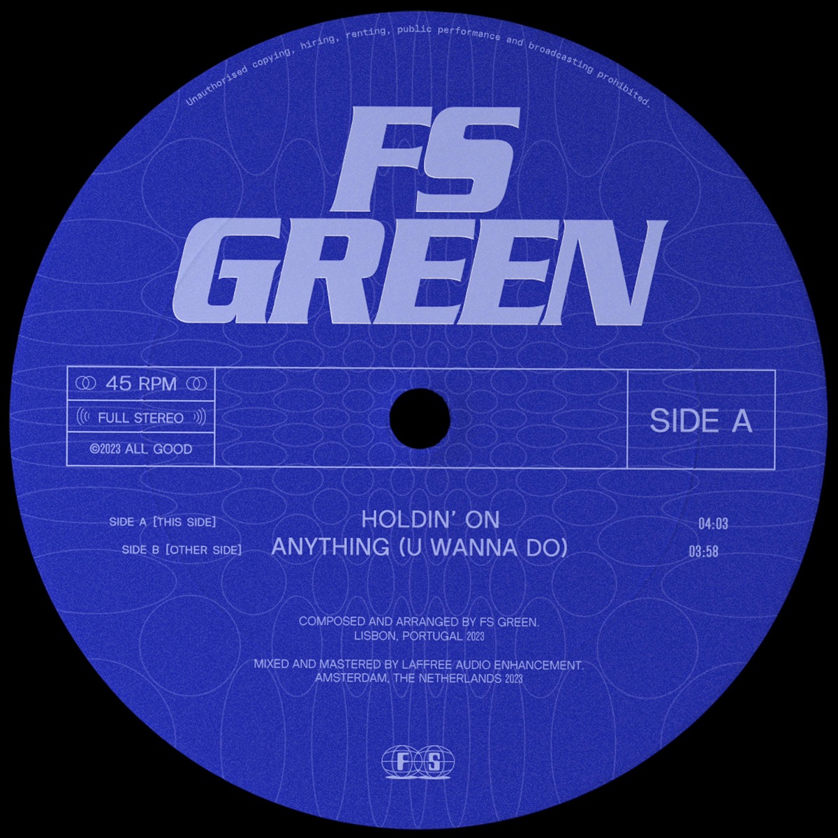 Holdin' On / Anything (U Wanna Do) - Single by FS Green album cover