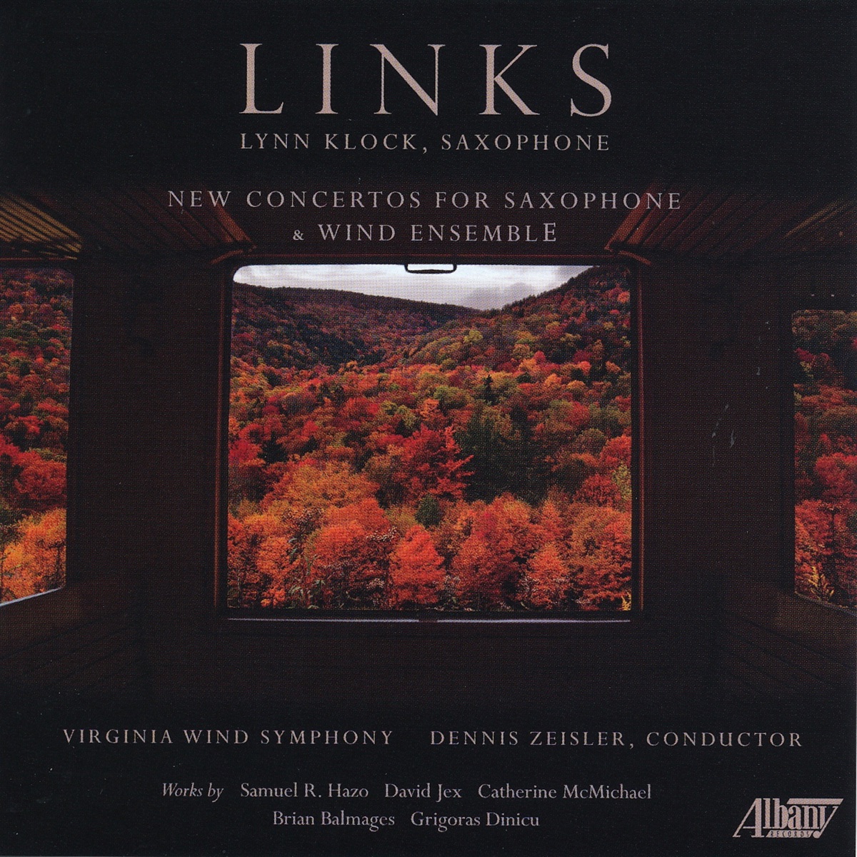 Links: New Concertos for Saxophone and Wind Ensemble by Virginia Wind Symphony, Dennis Zeisler & Lynn Klock album cover