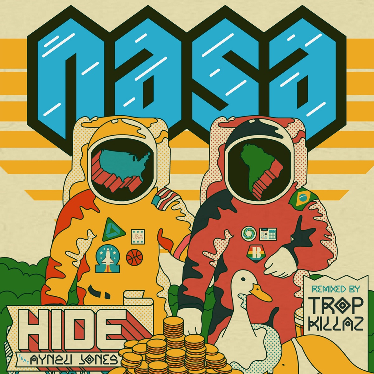 Hide (Tropkillaz Remix) [feat. Aynzli Jones] - Single by N.A.S.A., Tropkillaz & Sam i album cover