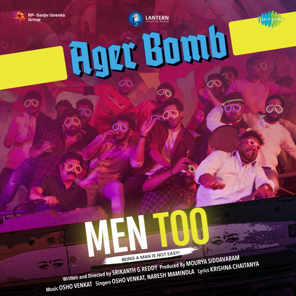 Ager Bomb (From "Men Too") - Single by Osho Venkat, Naresh Mamindla & Krishna Chaitanya album cover