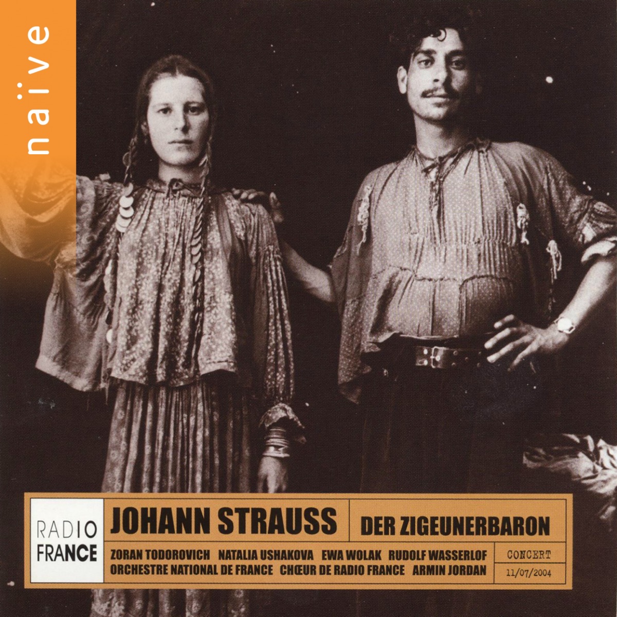 Strauss: Der Zigeunerbaron by Martin Homrich, Ewa Wolak, Zoran Todorovich, Armin Jordan & Orchestre National de France album cover
