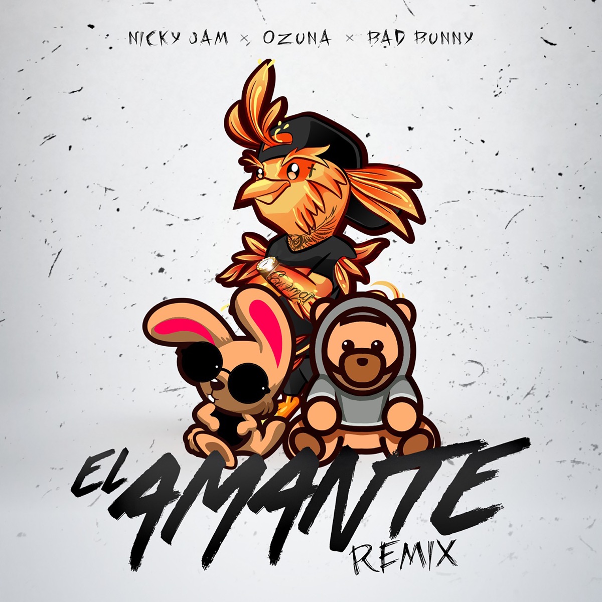 El Amante (Remix) [feat. Ozuna & Bad Bunny] - Single by Nicky Jam album cover artwork