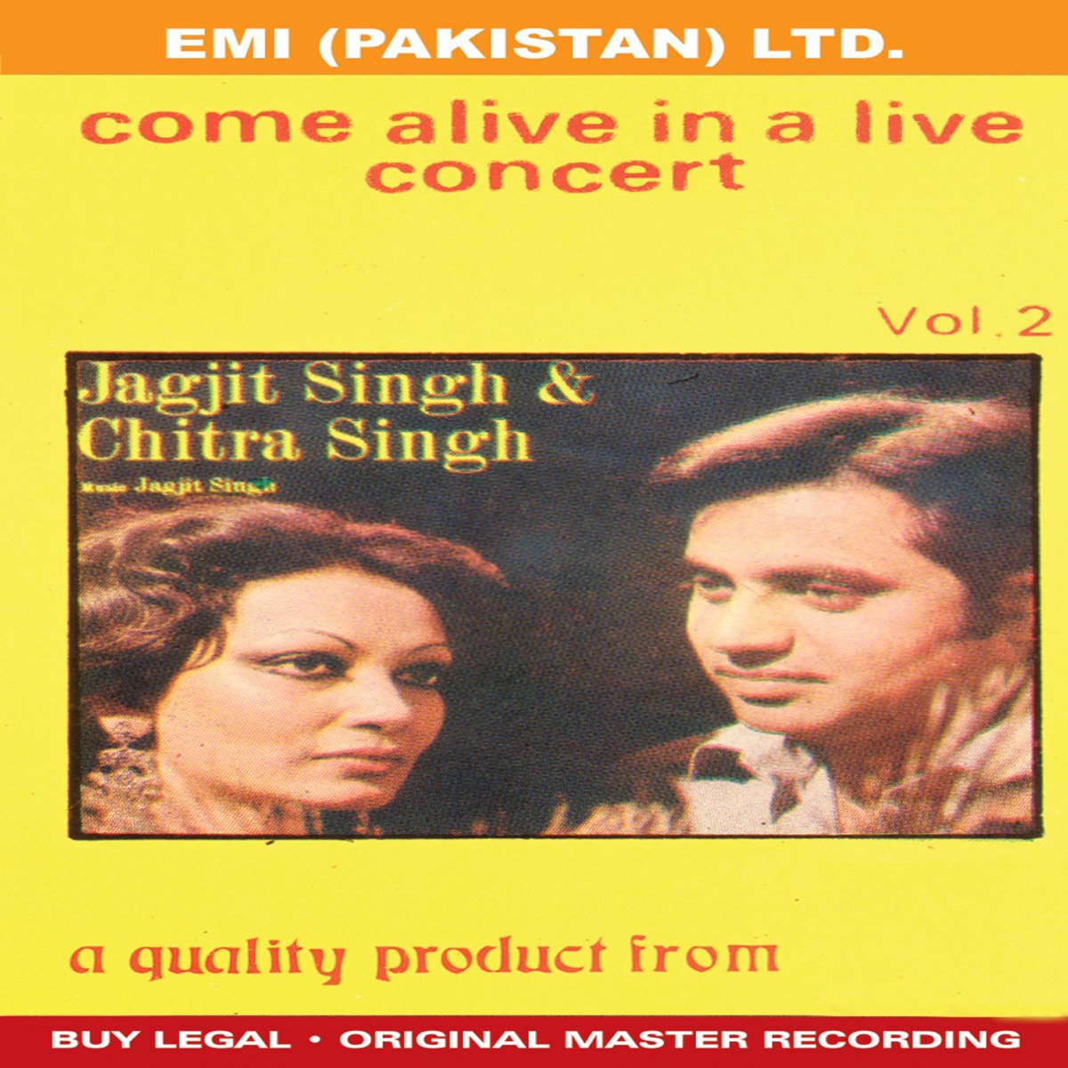 Come Alive In a Live Concert,  Vol. 2 by Jagjit Singh & Chitra Singh album cover