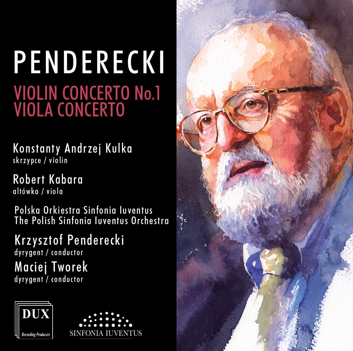 Penderecki: Violin Concerto No. 1 & Viola Concerto by Krzysztof Penderecki, Polish Sinfonia Iuventus Orchestra & Maciej Tworek album cover