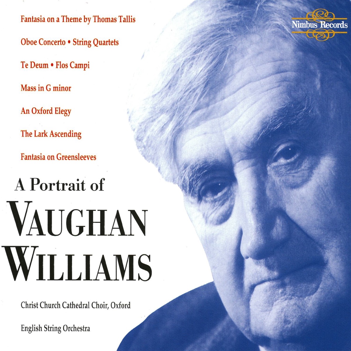 A Portrait of Vaughan Williams by English String Orchestra, Christ Church Cathedral Choir, Medici String Quartet, William Boughton & Stephen Darlington album cover