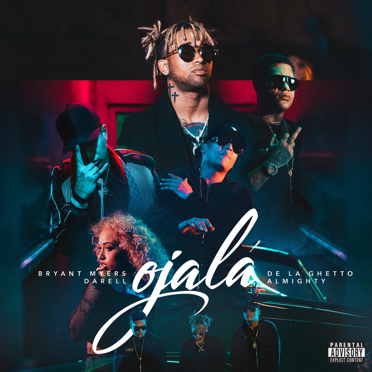 Ojalá - Single by Bryant Myers, De La Ghetto, Darell & Almighty album cover
