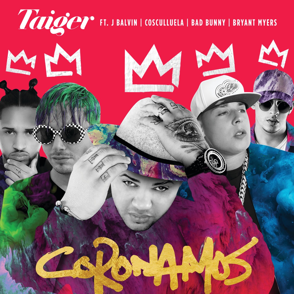 Coronamos (feat. Cosculluela, Bad Bunny & Bryant Myers) - Single by Taiger & J Balvin album cover artwork
