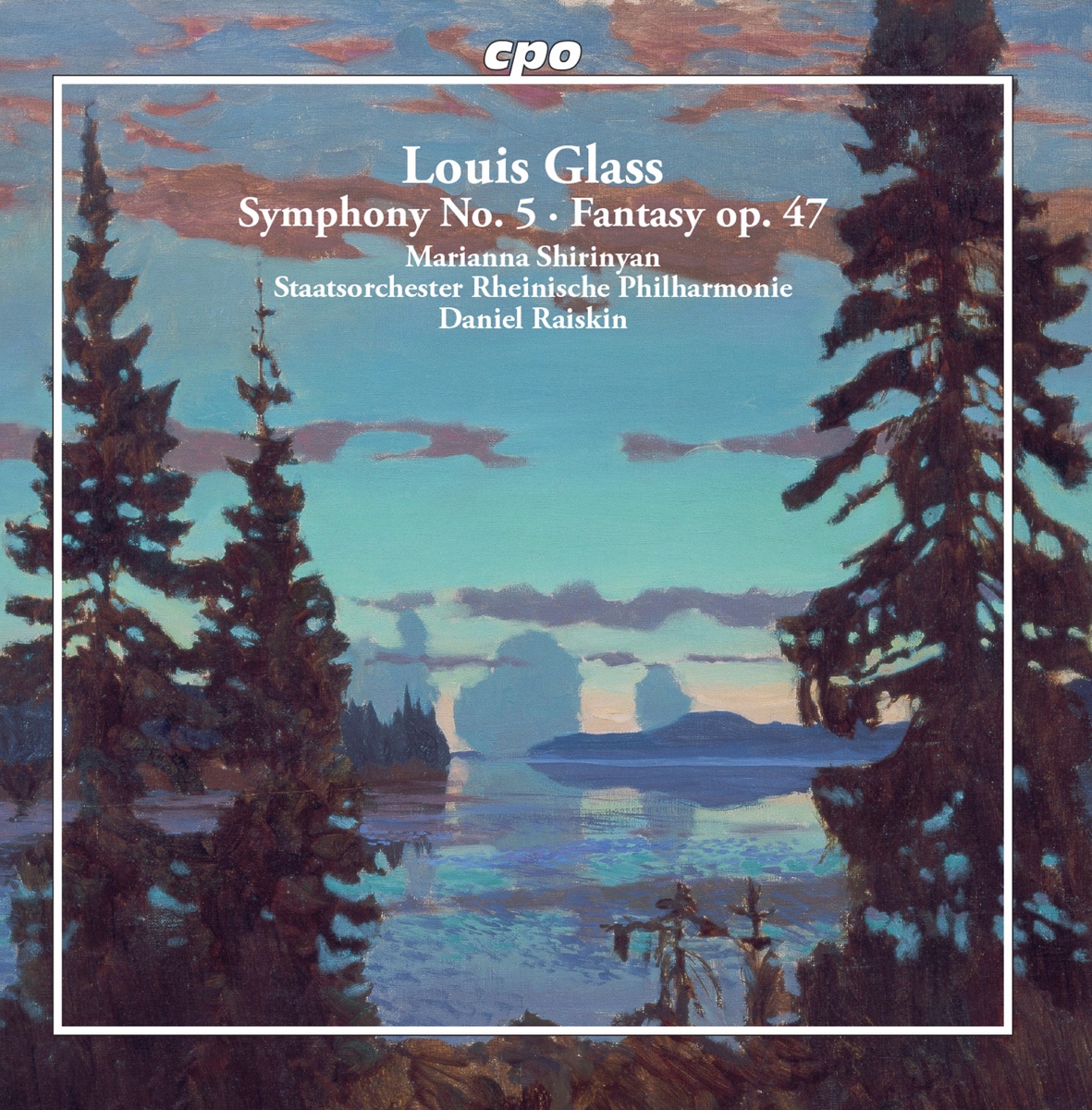 L. Glass: Symphony No. 5 in C Major, Op. 57 "Svastika" - Fantasy for Piano & Orchestra in D Minor, Op. 47 by Rhine Philharmonic State Orchestra, Daniel Raiskin & Marianna Shirinyan album cover