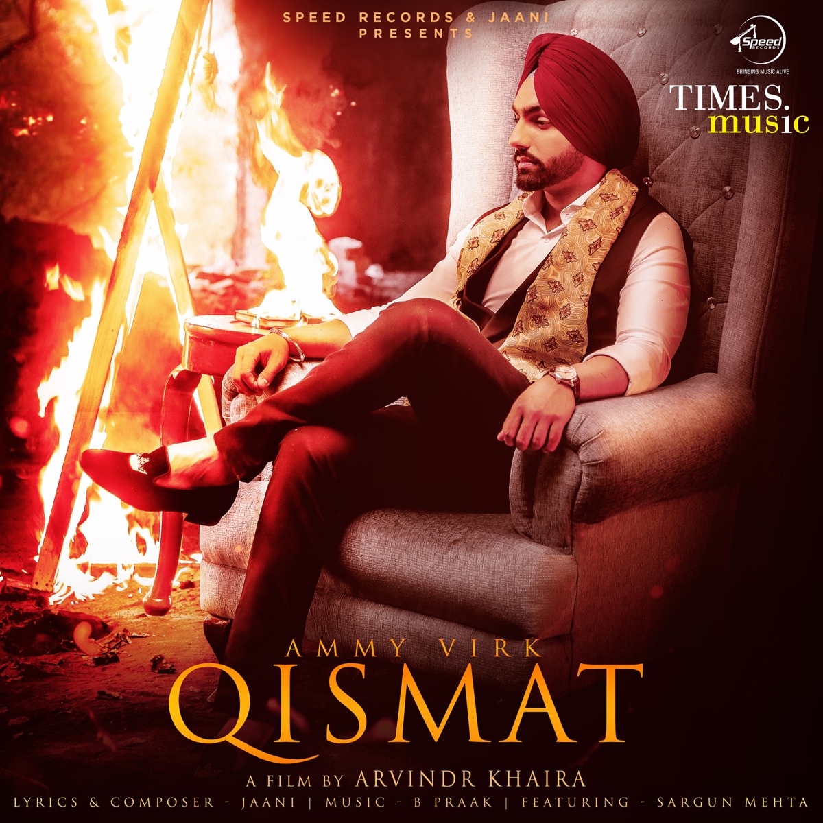 Qismat - Single (feat. Sargun Mehta) - Single by Ammy Virk album cover
