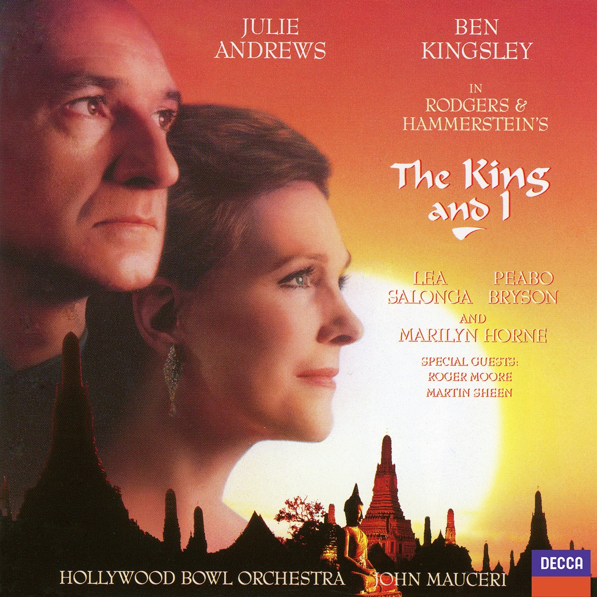 The King and I (1992 Studio Cast Album) by Rodgers & Hammerstein, Julie Andrews, Ben Kingsley & Lea Salonga album cover