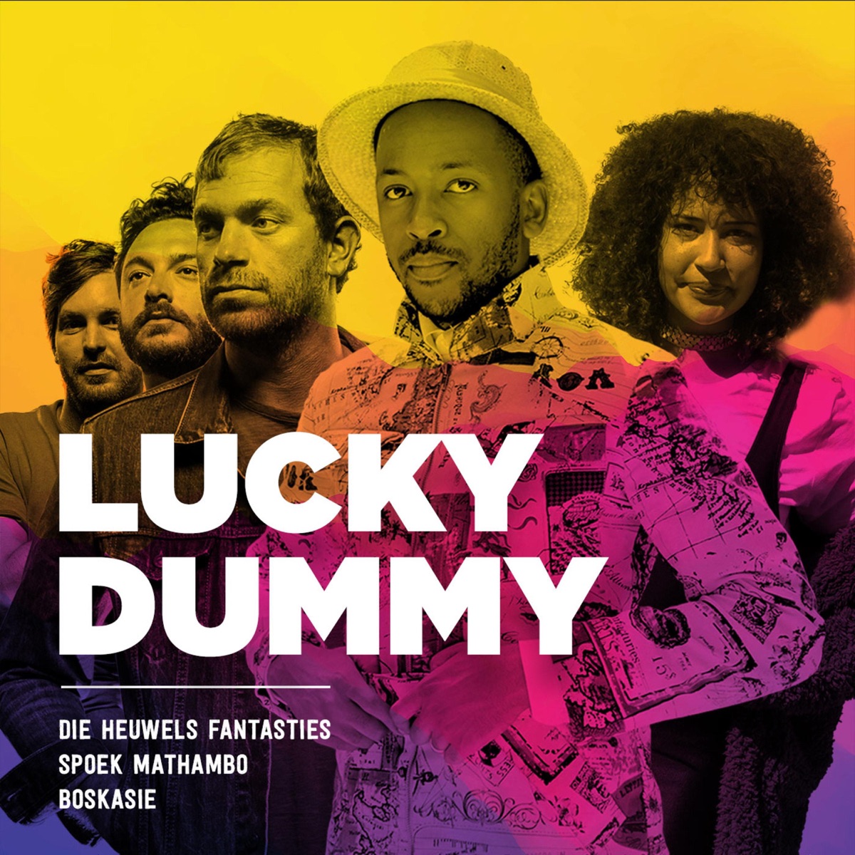 Lucky Dummy - Single by Die Heuwels Fantasties, Spoek Mathambo & Boskasie album cover