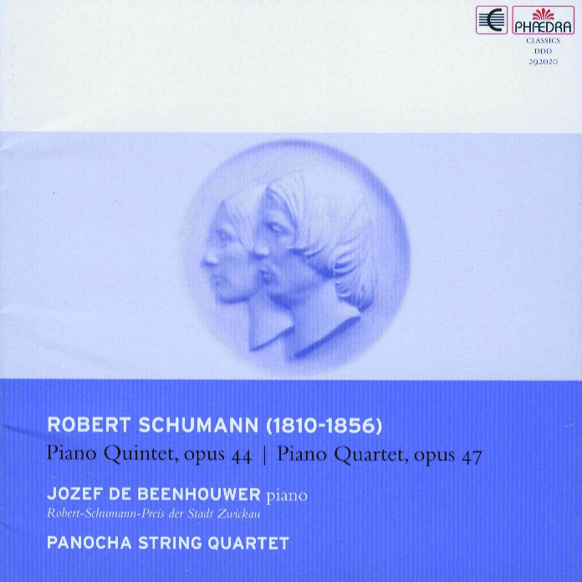 Schumann: Piano Quintet, Op. 44 & Piano Quartet, Op. 47 by Jozef De Beenhouwer & Panocha String Quartet album cover