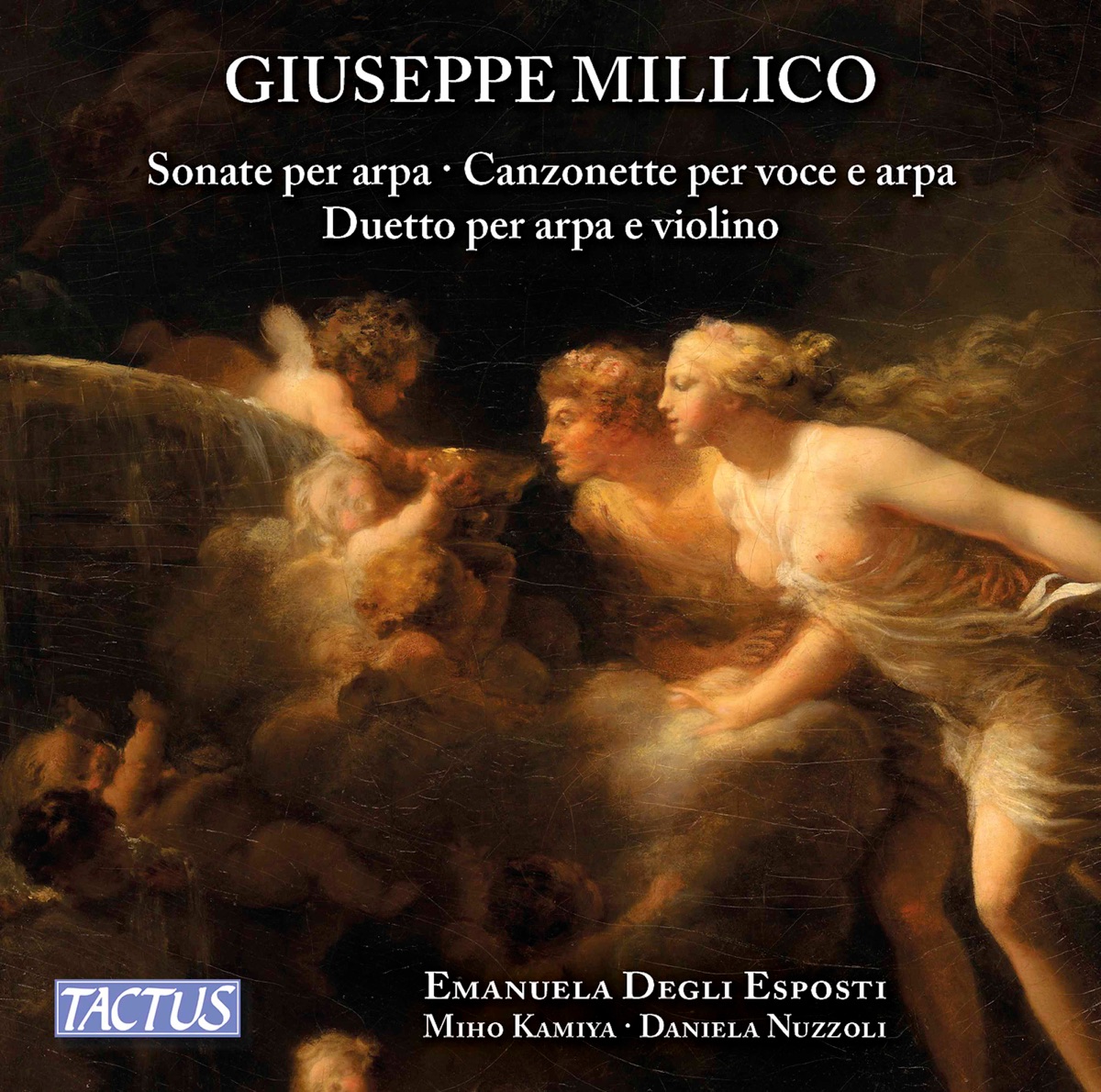 Millico: Works for Harp, Violin & Voice by Emanuela Degli Esposti, Daniela Nuzzoli & Miho Kamiya album cover