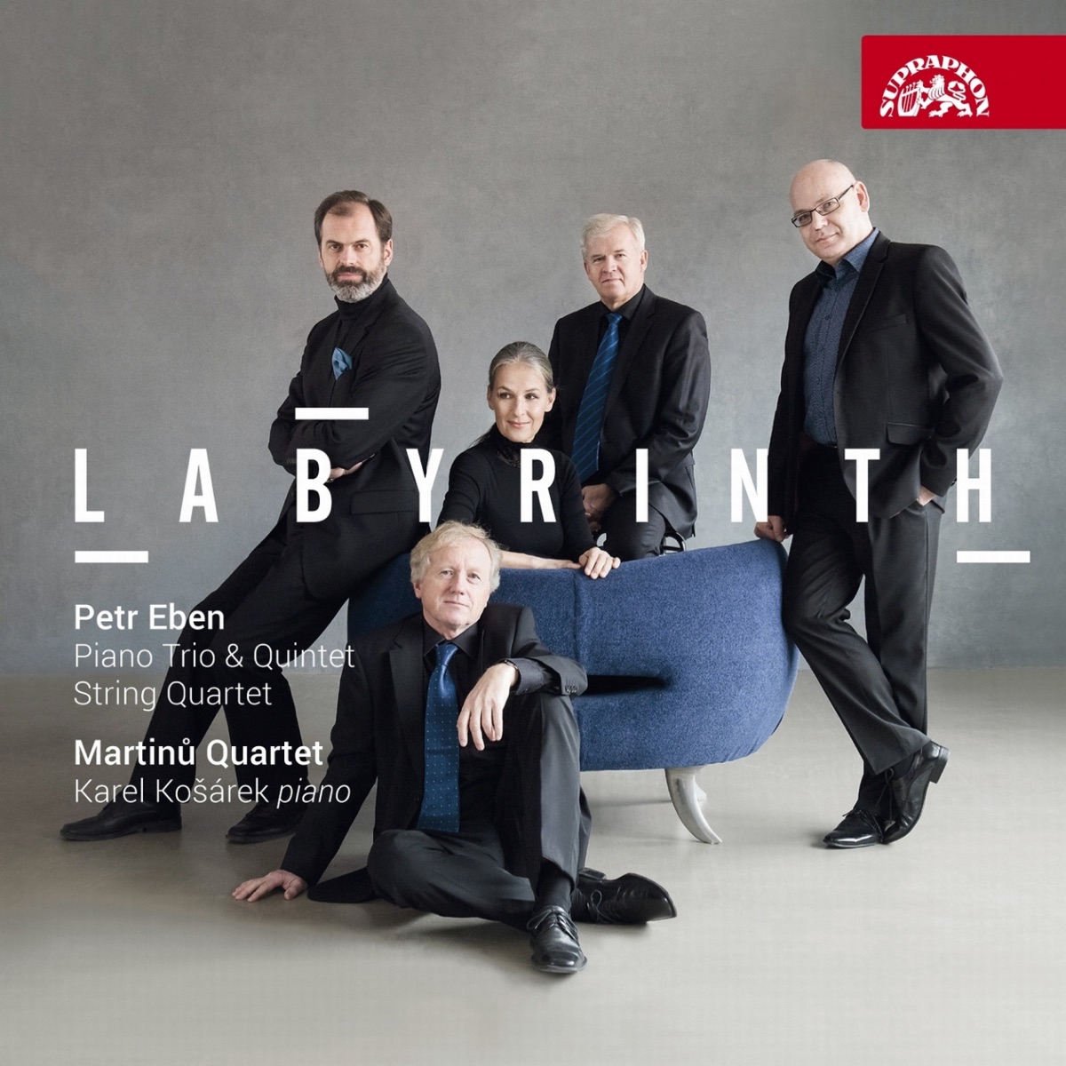 Eben: String Quartet "Labyrinth of the World and Paradise of the Heart", Piano Trio and Piano Quintet by Karel Košárek & Kvarteto Martinů album cover