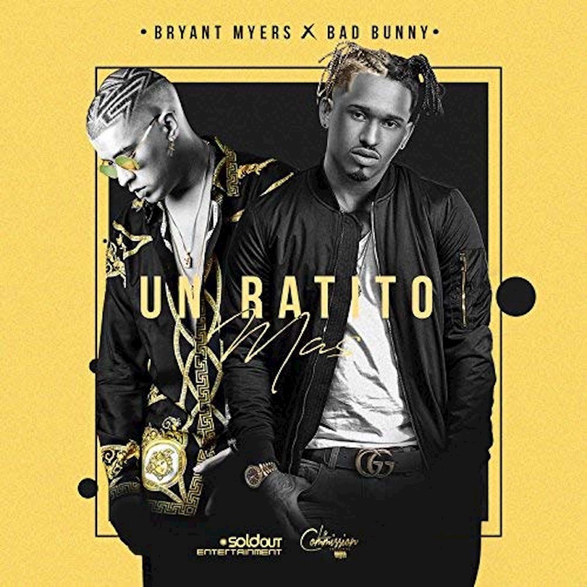 Un Ratito Más - Single by Bryant Myers & Bad Bunny album cover artwork
