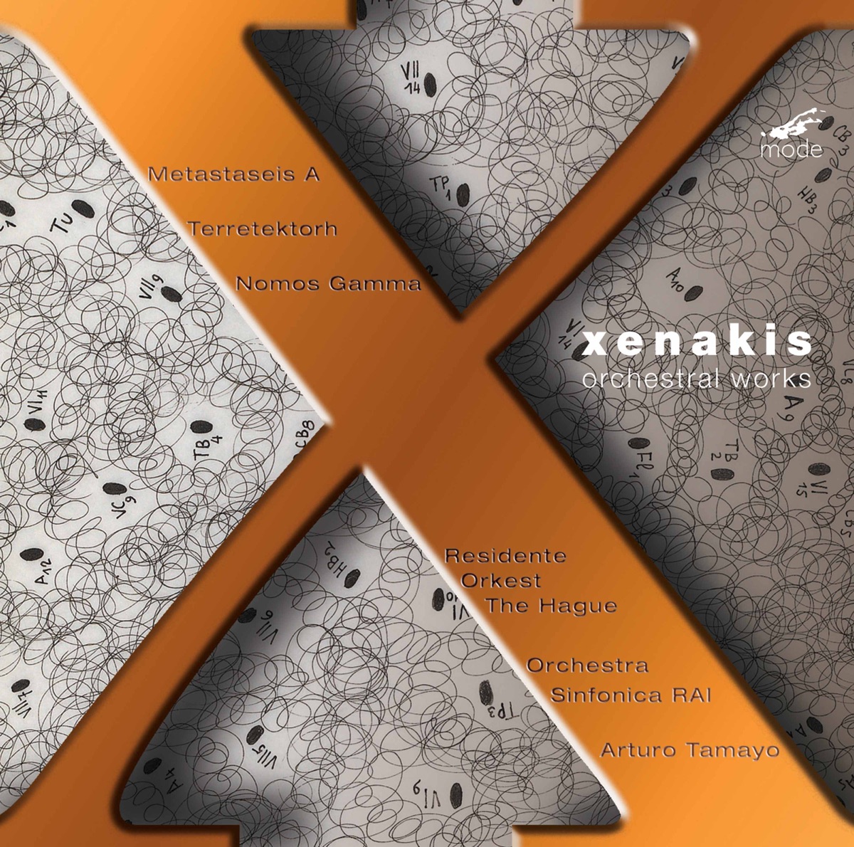 Xenakis: Orchestral Works by Orchestra Sinfonica Nazionale della RAI di Torino, Arturo Tamayo & Hague Residentie Orchestra album cover