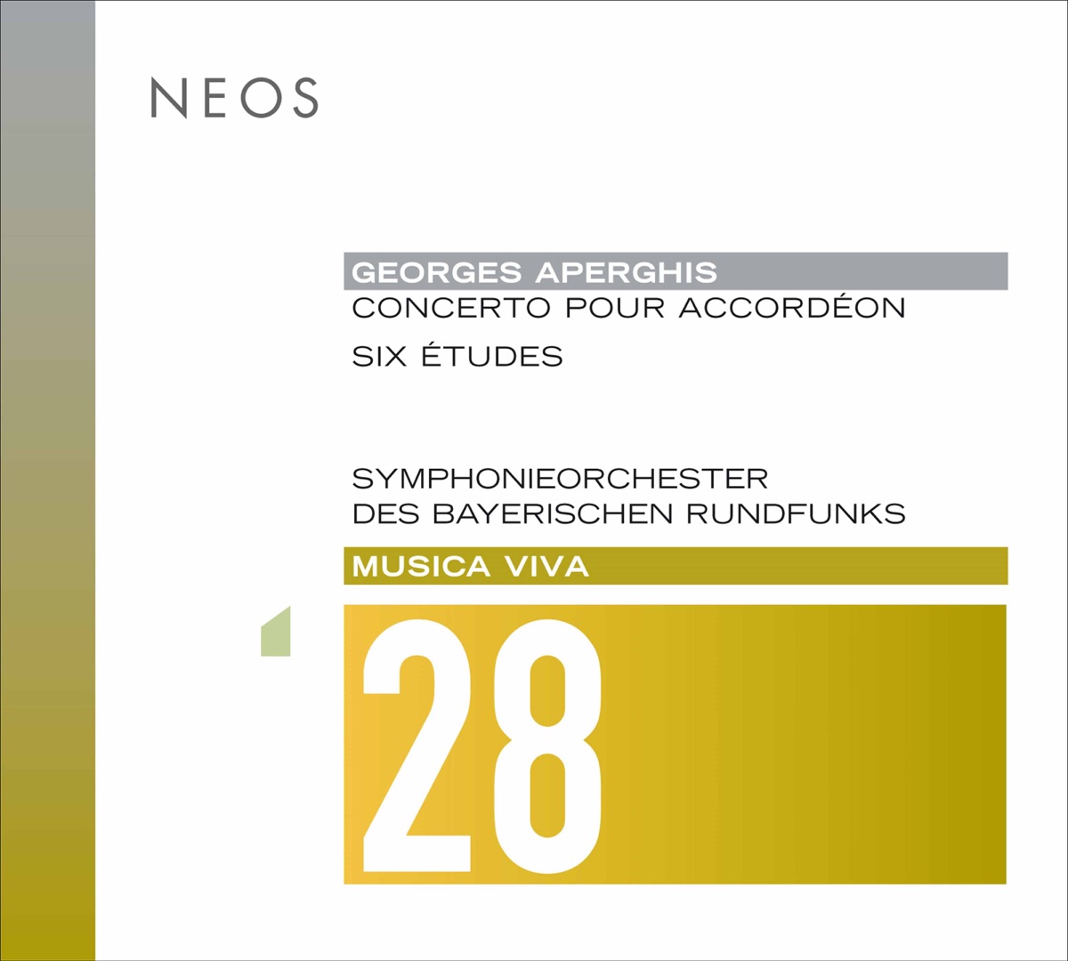 Musica viva, Vol. 28: Georges Aperghis (Live) by Bavarian Radio Symphony Orchestra, Emilio Pomarico & Teodoro Anzellotti album cover