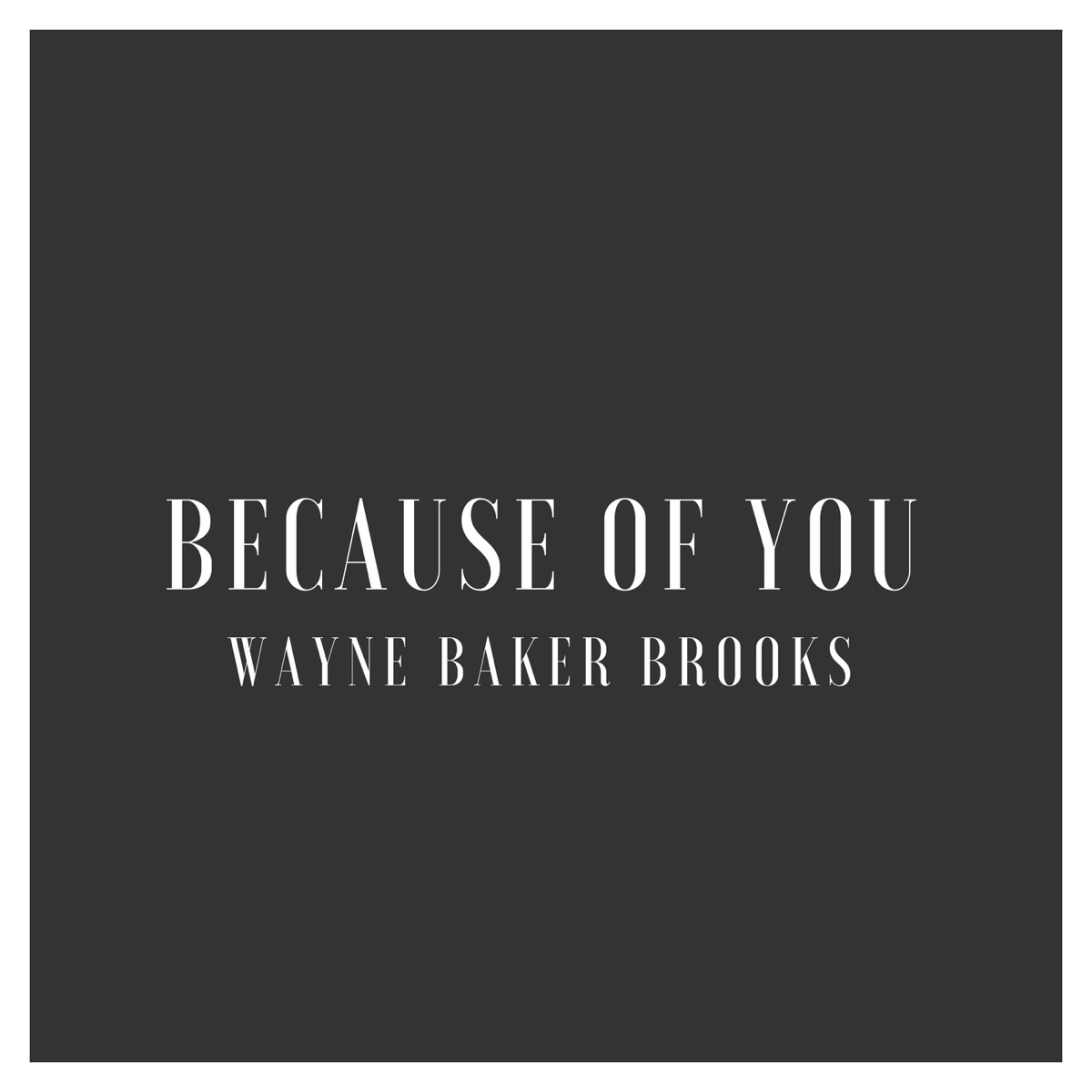 Because of You - Single by Wayne Baker Brooks album cover