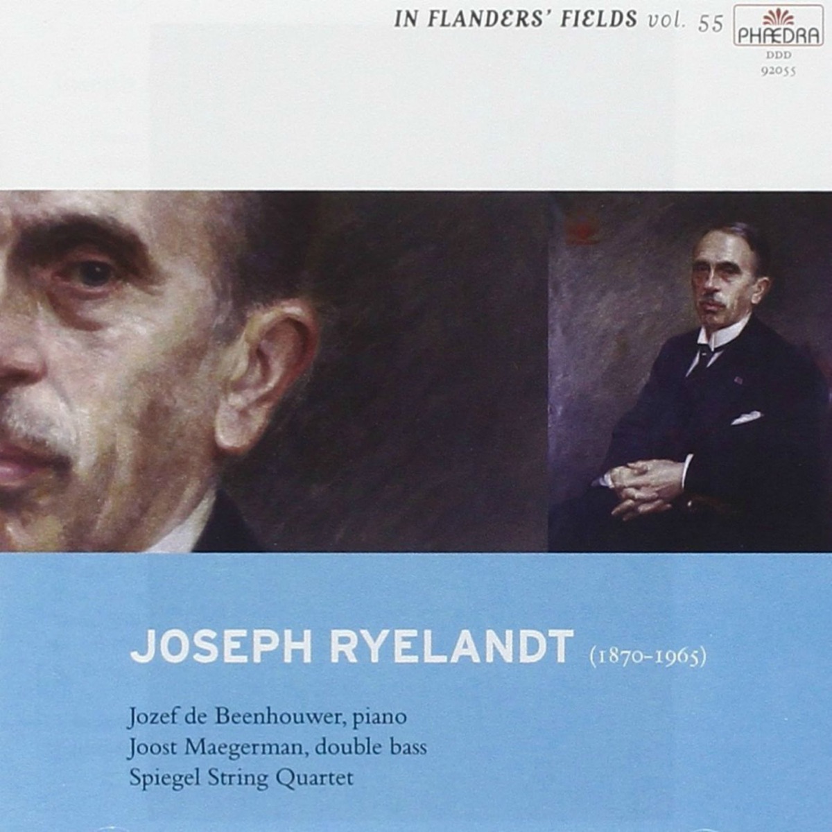 In Flanders' Fields, Vol. 55: Joseph Ryelandt by Spiegel String Quartet, Jozef De Beenhouwer & Joost Maegerman album cover