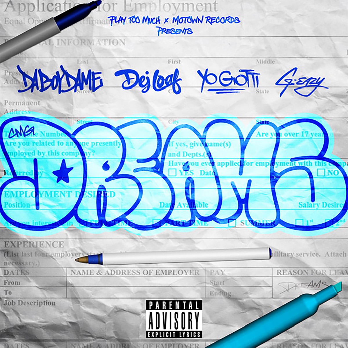 Dreams (feat. DeJ Loaf) - Single by DaBoyDame, Yo Gotti & G-Eazy album cover