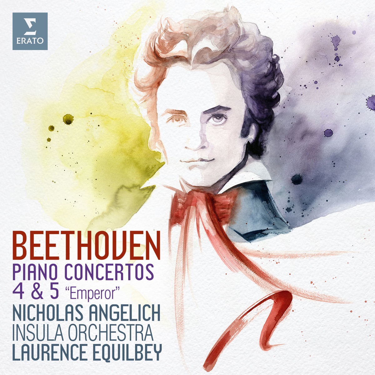 Beethoven: Piano Concertos Nos 4 & 5, "Emperor" (Live) by Nicholas Angelich, Insula Orchestra & Laurence Equilbey album cover