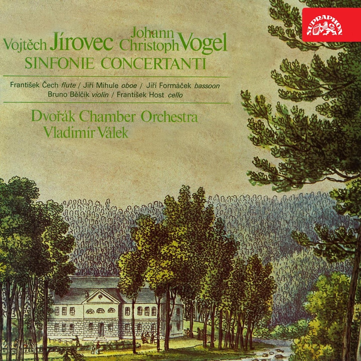 Vogel, Jírovec: Symphonies Concertante by Jiří Mihule, Jiri Formacek, Bruno Bělčík, František Host, František Čech, Vladimír Válek & Dvorak Chamber Orchestra album cover
