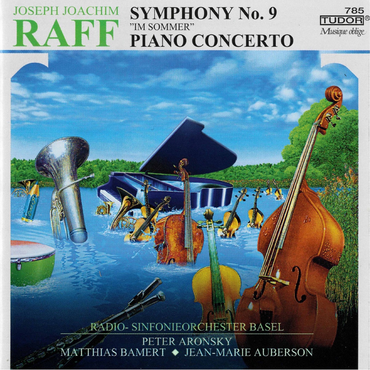 Raff: Symphony No. 9 in E Minor, Op. 208 "Im Sommer" & Piano Concerto in C Minor, Op. 185 by Radio-Sinfonieorchester Basel, Jean-Marie Auberson & Matthias Bamert album cover