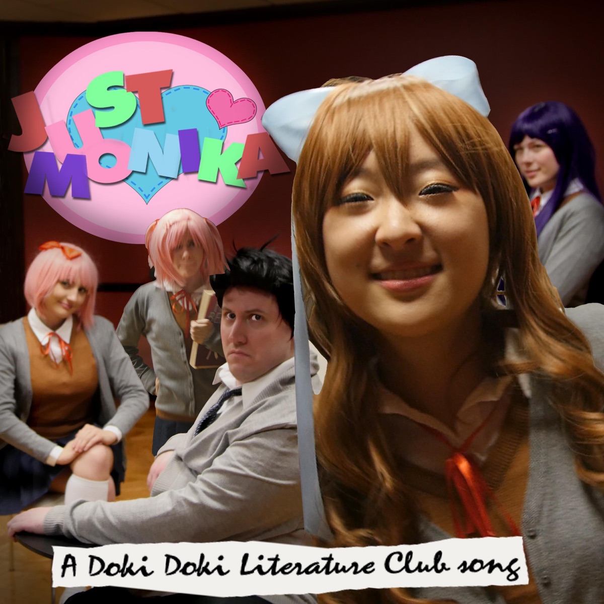 Just Monika: A Doki Doki Literature Club Song (feat. Or3o & Adriana Figueroa) - Single by Random Encounters album cover