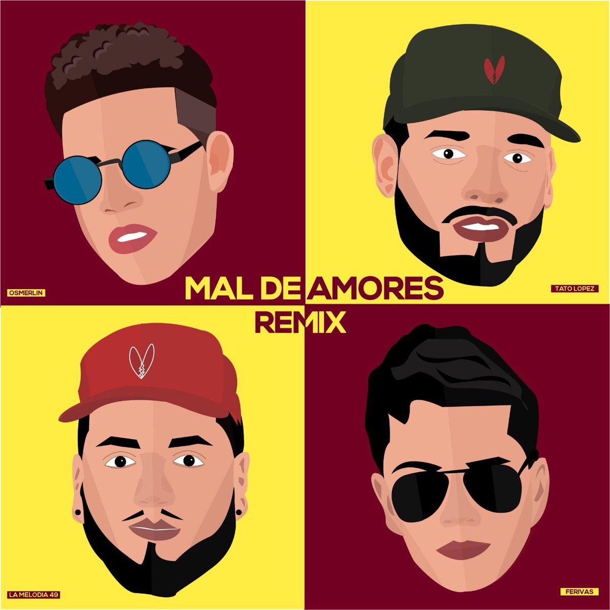 Mal de Amores (Remix) - Single by FeRivas, La Melodia49, Tato López & Osmerlin album cover