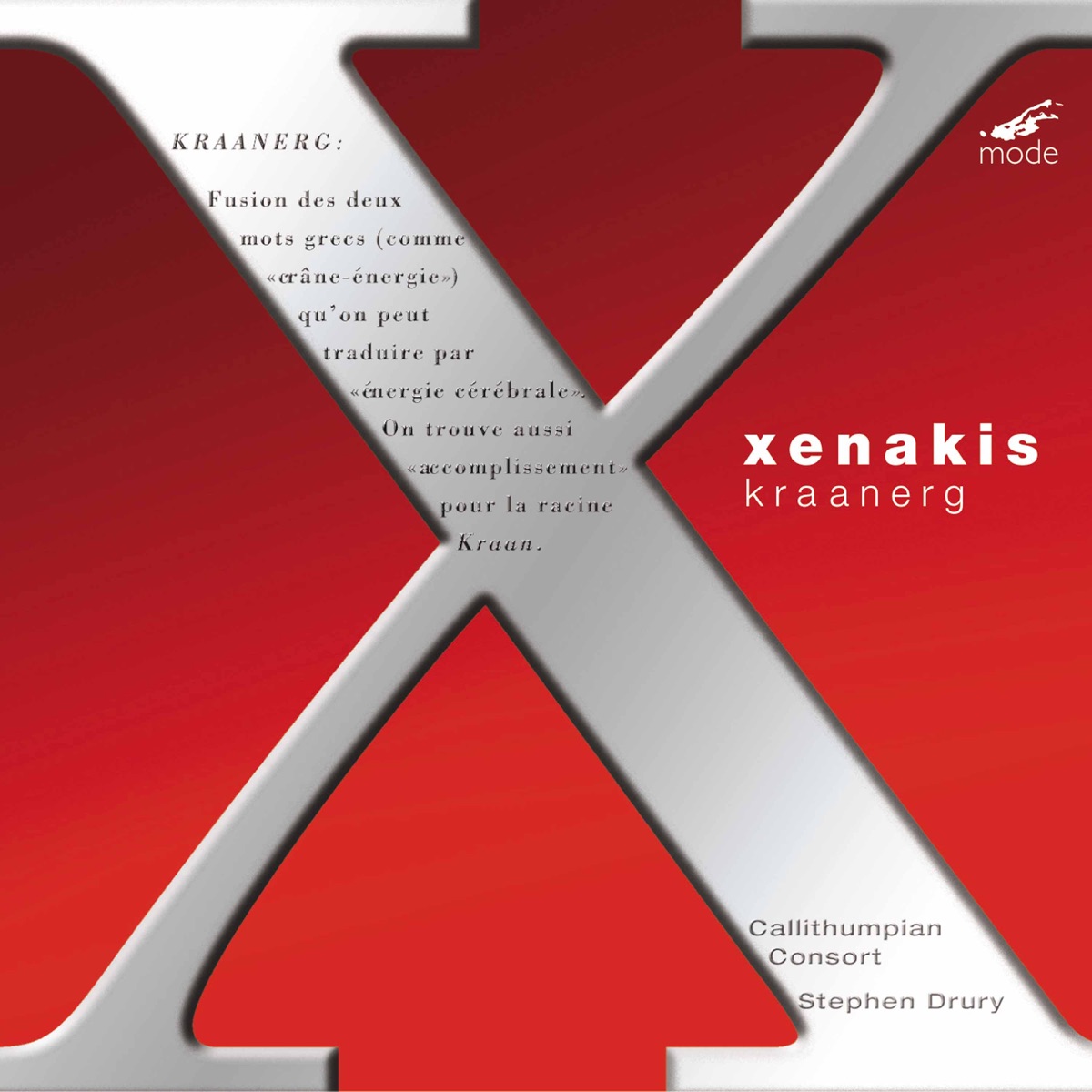 Xenakis: Kraanerg by Callithumpian Consort & Stephen Drury album cover