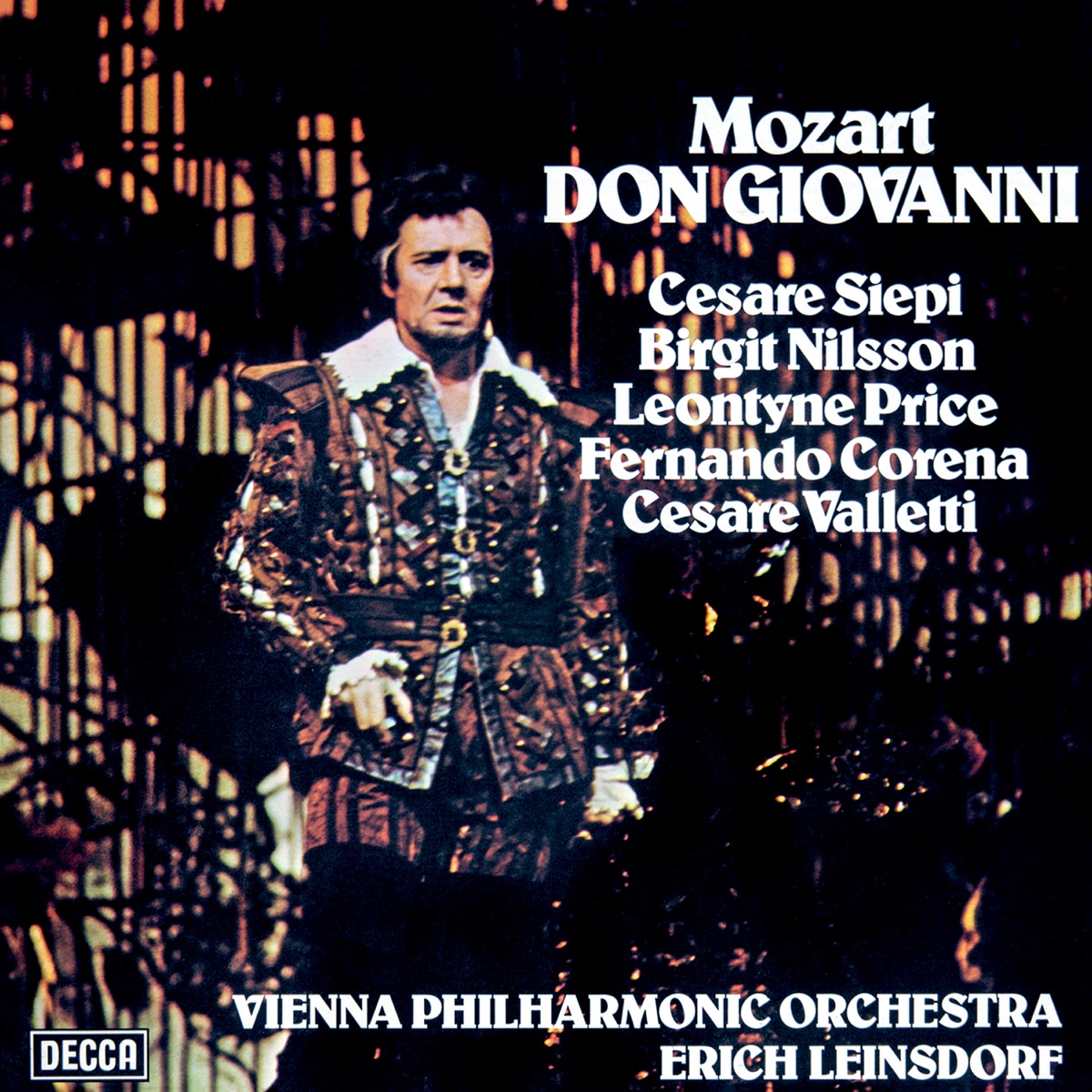Mozart: Don Giovanni by Erich Leinsdorf, Cesare Siepi, Birgit Nilsson, Cesare Valletti, Leontyne Price, Fernando Corena, Eugenia Ratti, Heinz Blankenburg, Arnold van Mill, Chorus of the Vienna State Opera & Vienna Philharmonic album cover