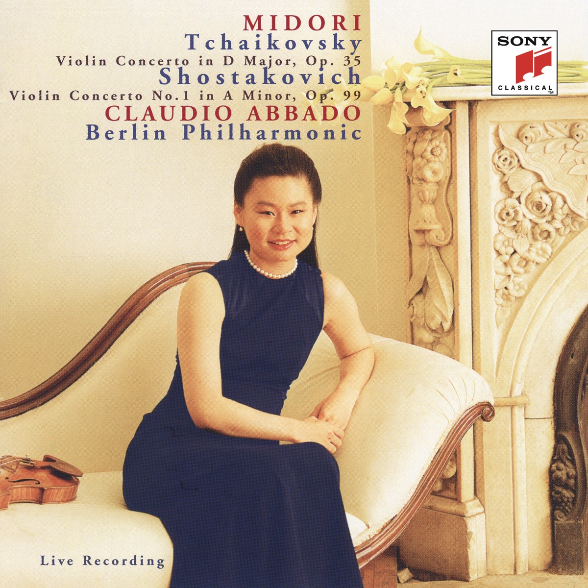 Tchaikovsky & Shostakovich: Violin Concertos by Midori, Claudio Abbado & Berlin Philharmonic album cover