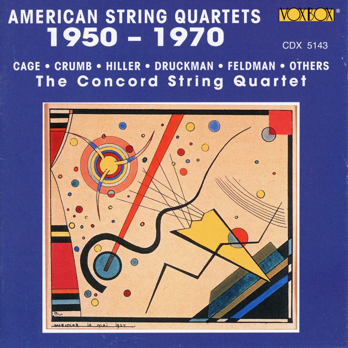 American String Quartets 1950-1970 by Concord String Quartet album cover