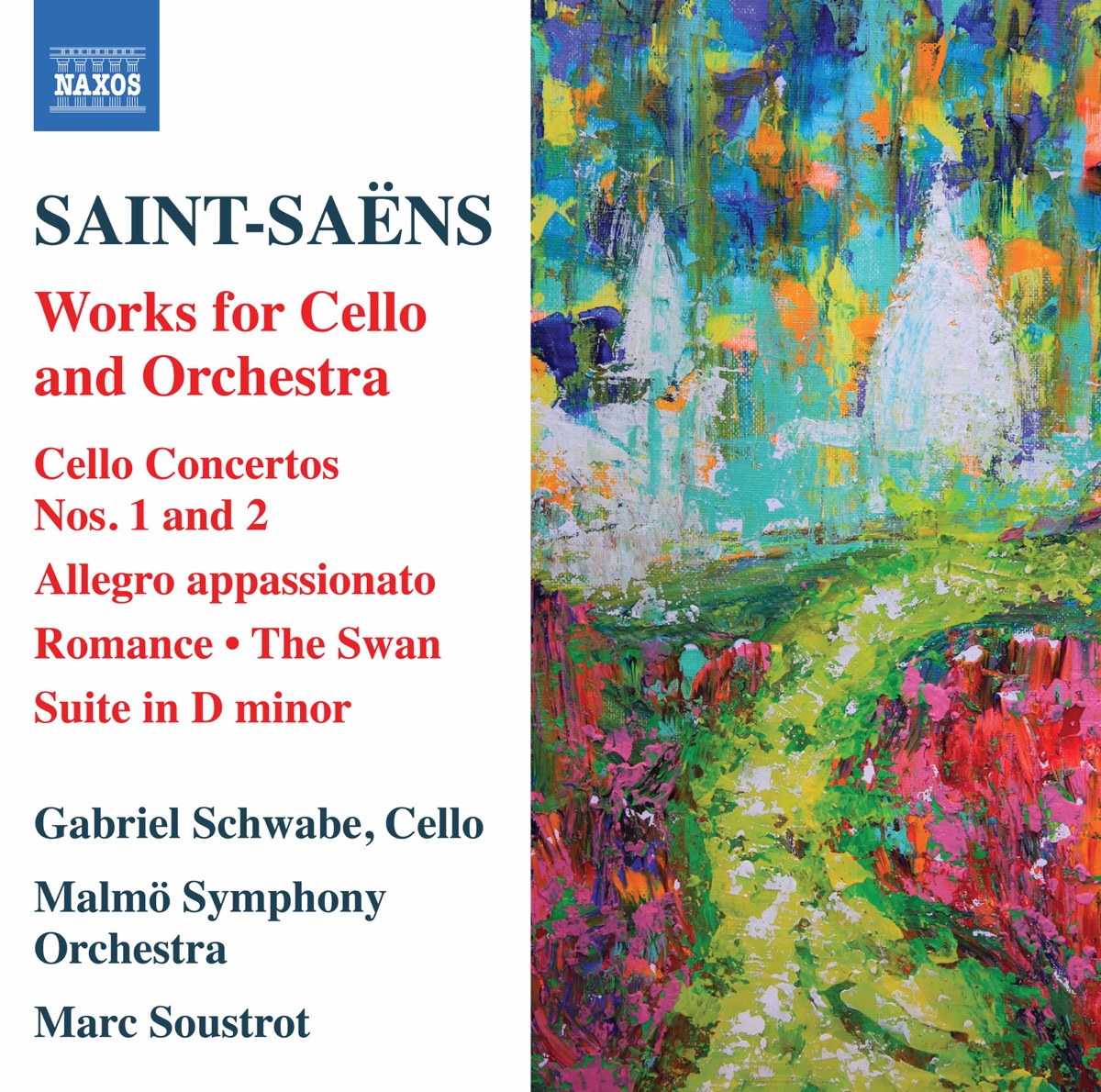Saint-Saëns: Works for Cello & Orchestra by Gabriel Schwabe, Malmö Symphony Orchestra & Marc Soustrot album cover