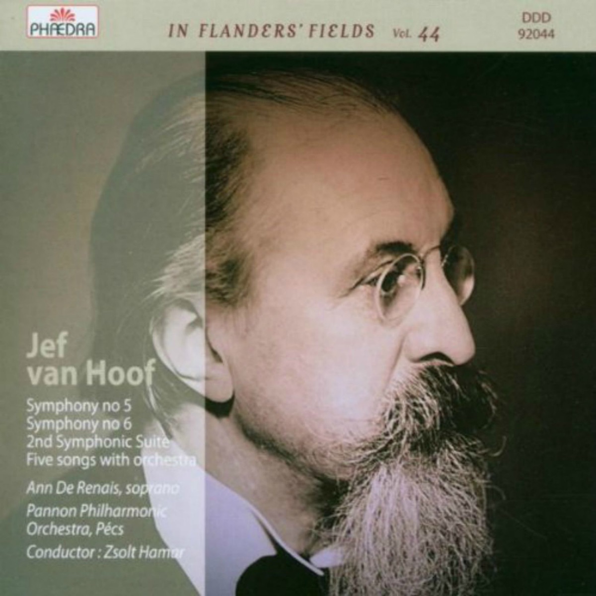 In Flanders' Fields, Vol. 44: Jef van Hoof by Pannon Philharmonic Orchestra, Zsolt Hamar & Ann de Renais album cover