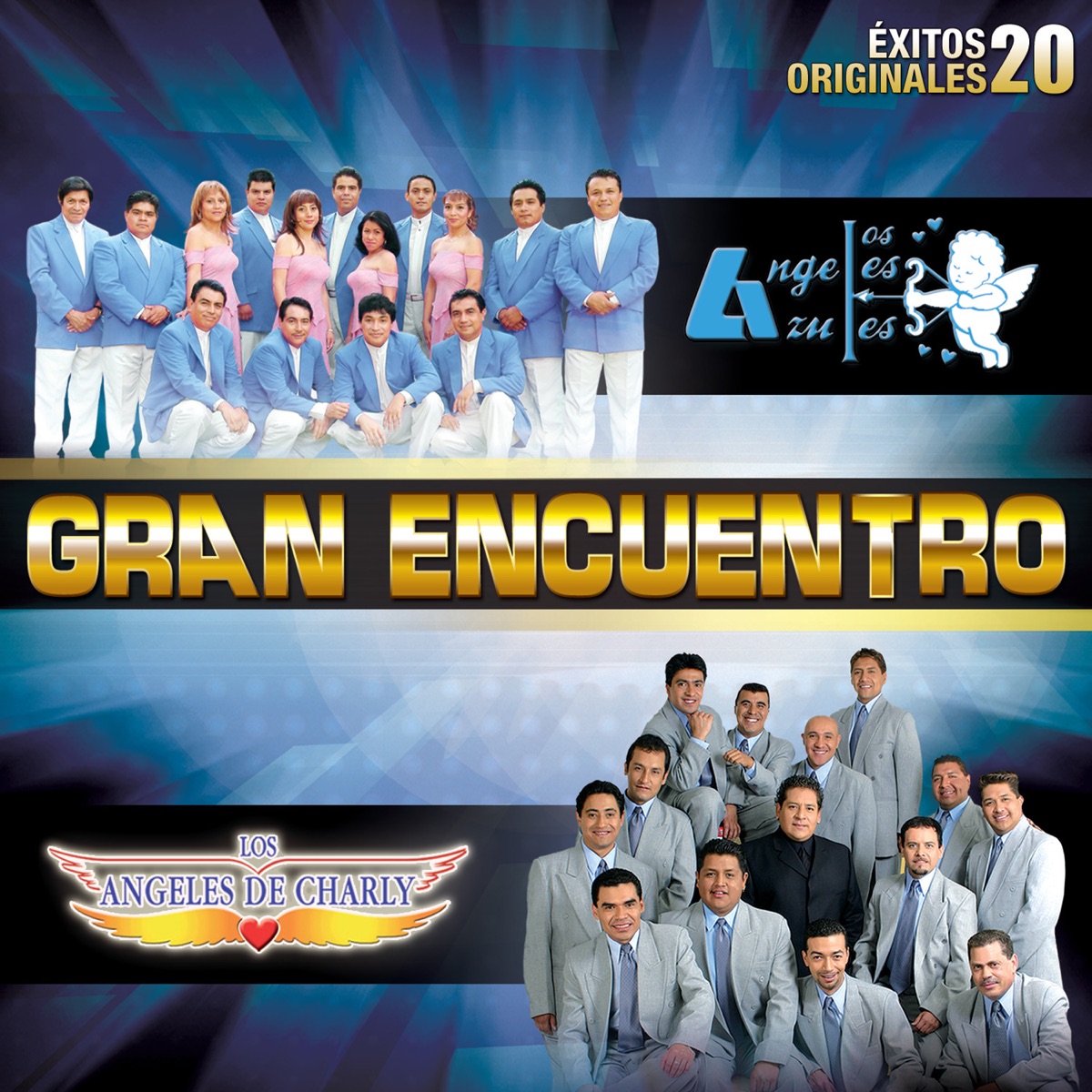 Gran Encuentro (20 Éxitos Originales) by Los Ángeles Azules & Los Ángeles de Charly album cover