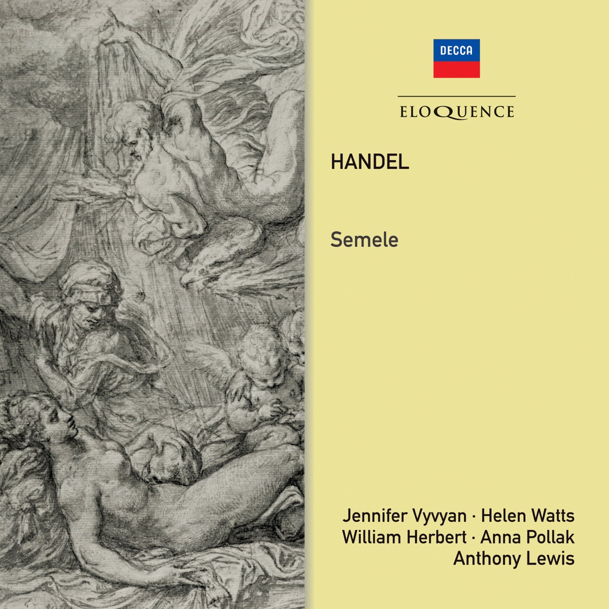 Handel: Semele by Jennifer Vyvyan, Anthony Lewis, The New Symphony Orchestra, Helen Watts, William Herbert & Anna Pollak album cover