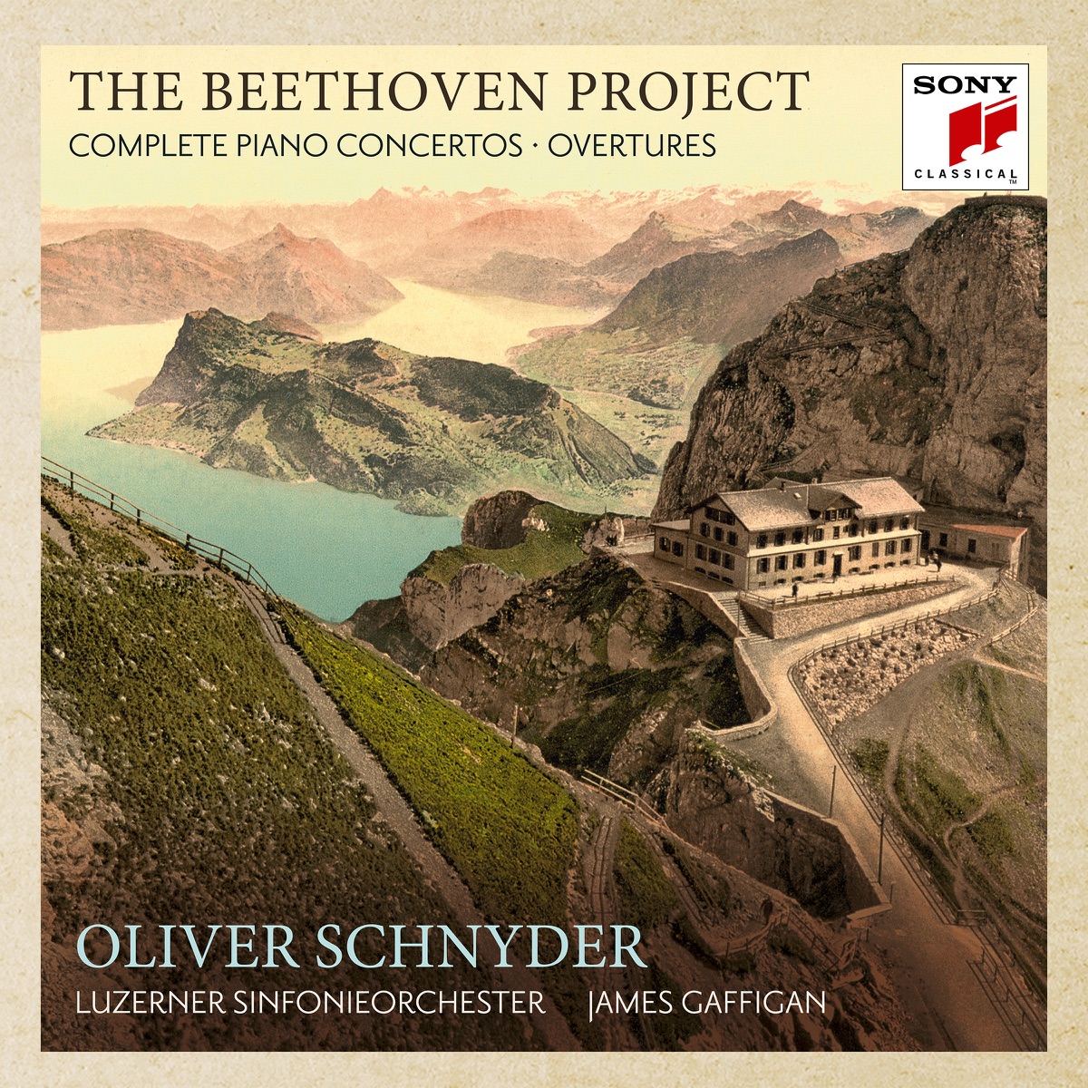 The Beethoven Project - The 5 Piano Concertos & 4 Overtures by Oliver Schnyder, Luzerner Sinfonieorchester & James Gaffigan album cover