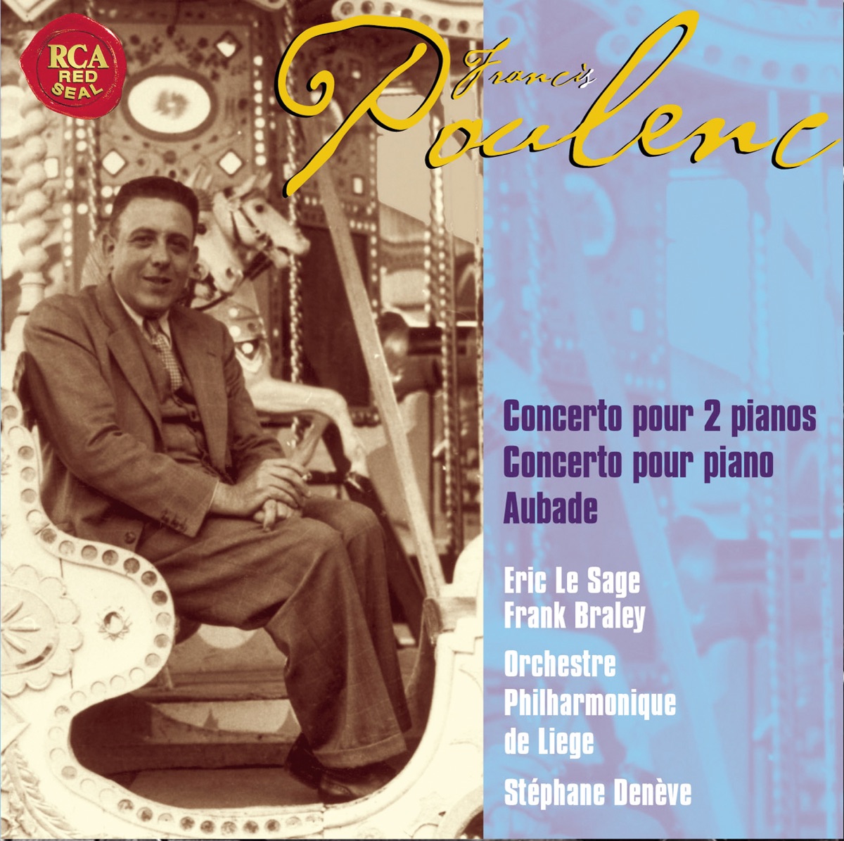 Poulenc: Two Pianos and Piano Concertos, Aubade by Orchestre Philharmonique de Liège album cover