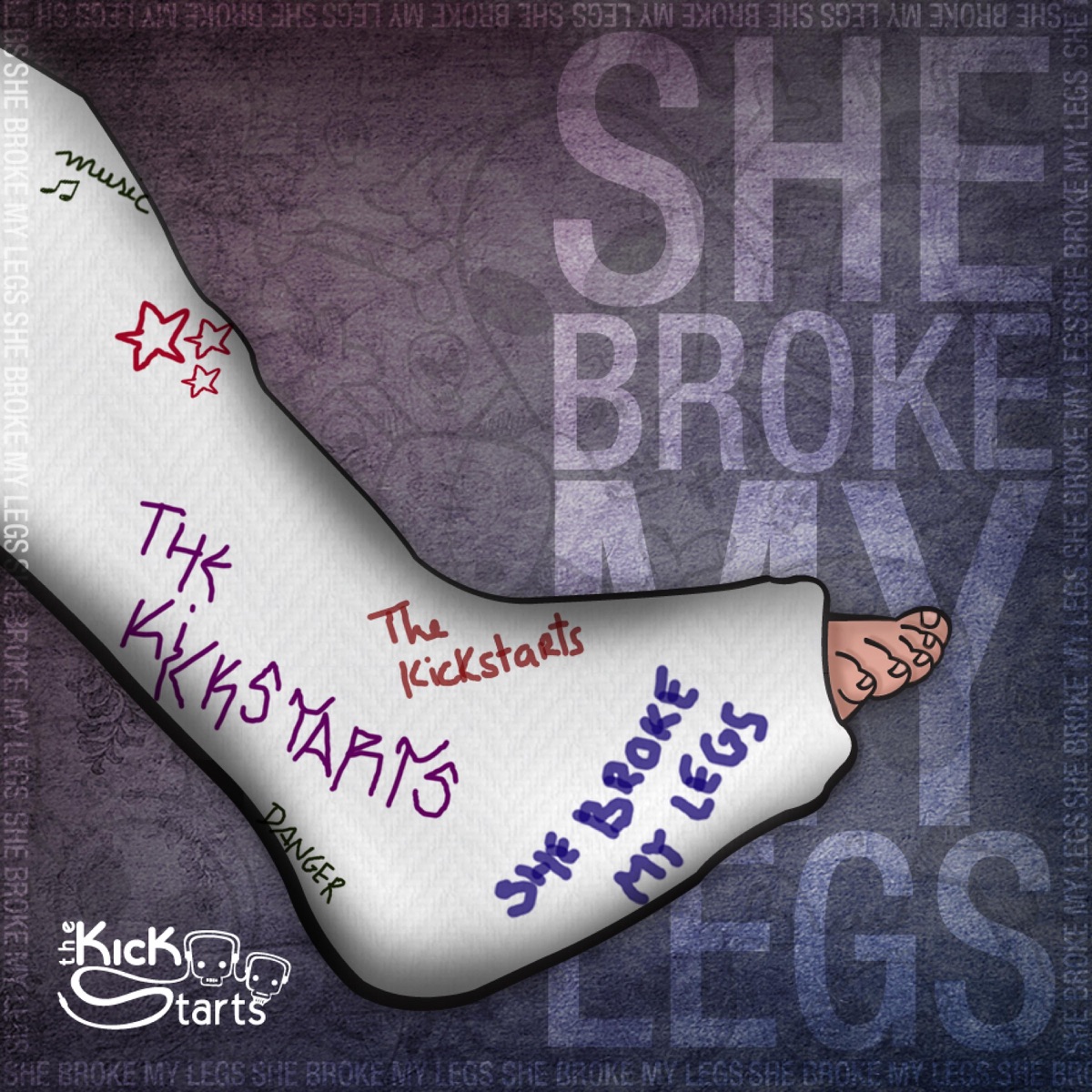She Broke My Legs - Single by Kickstarts album cover