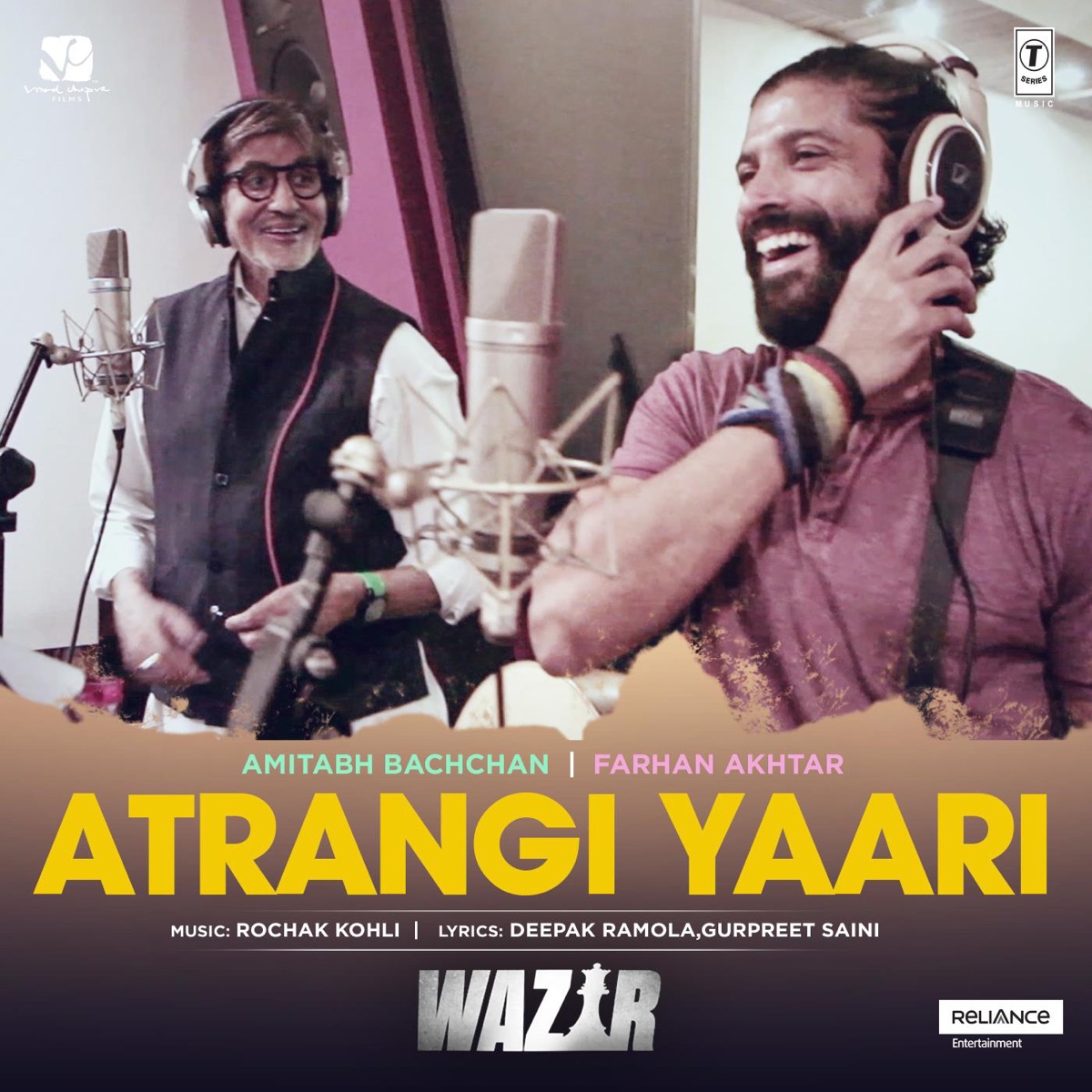 Atrangi Yaari (From "Wazir") - Single by Amitabh Bachchan, Farhan Akhtar, Rochak Kohli, Deepak Ramola & Gurpreet Saini album cover
