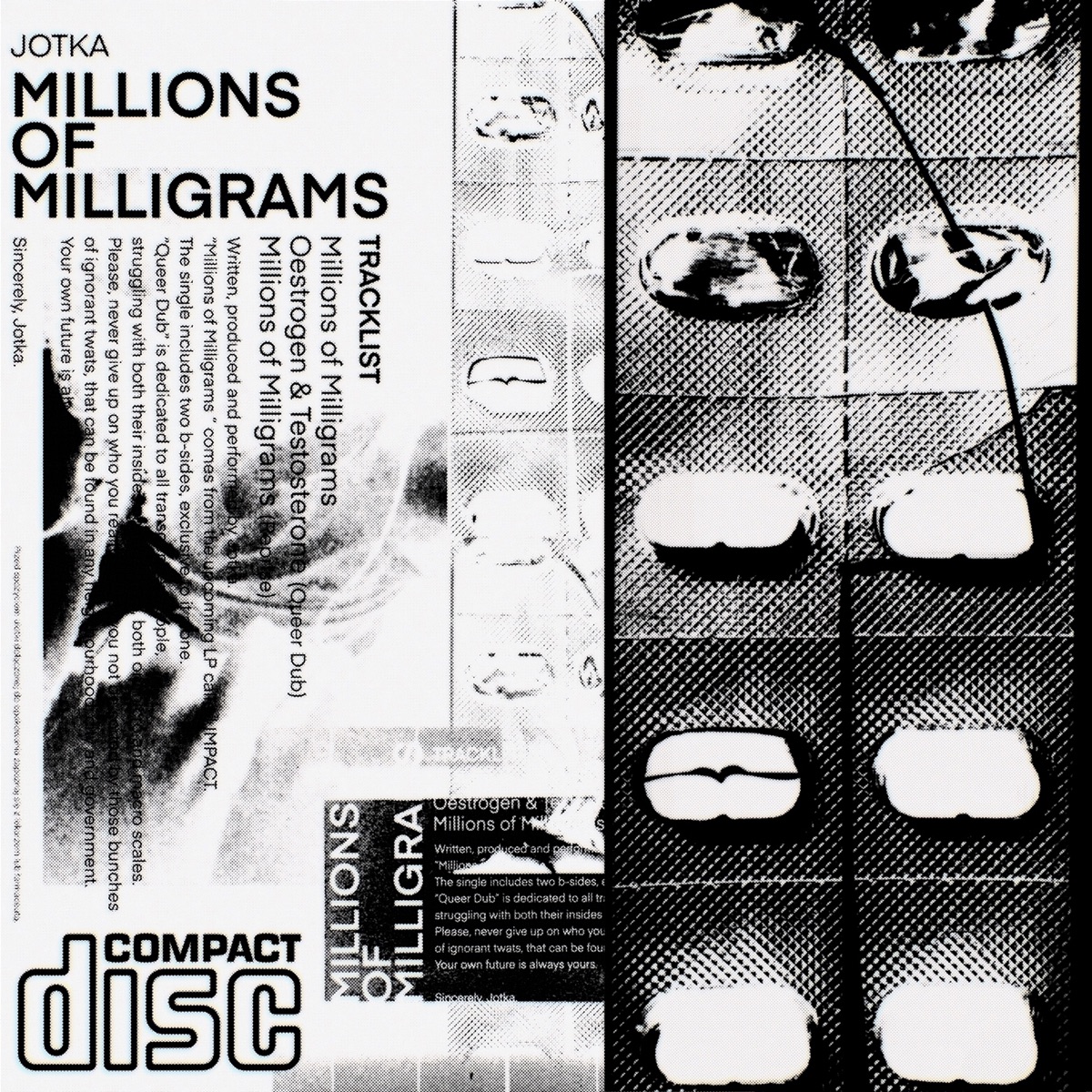 Millions of Milligrams - Single by Jotka album cover