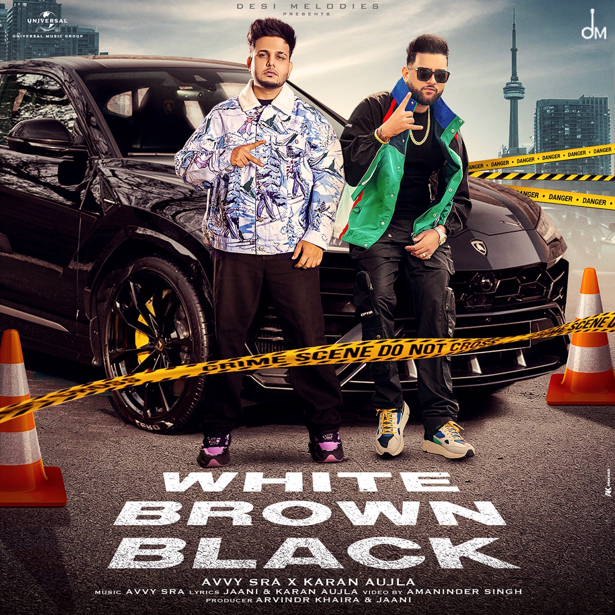 White Brown Black - Single by Avvy Sra & Karan Aujla album cover