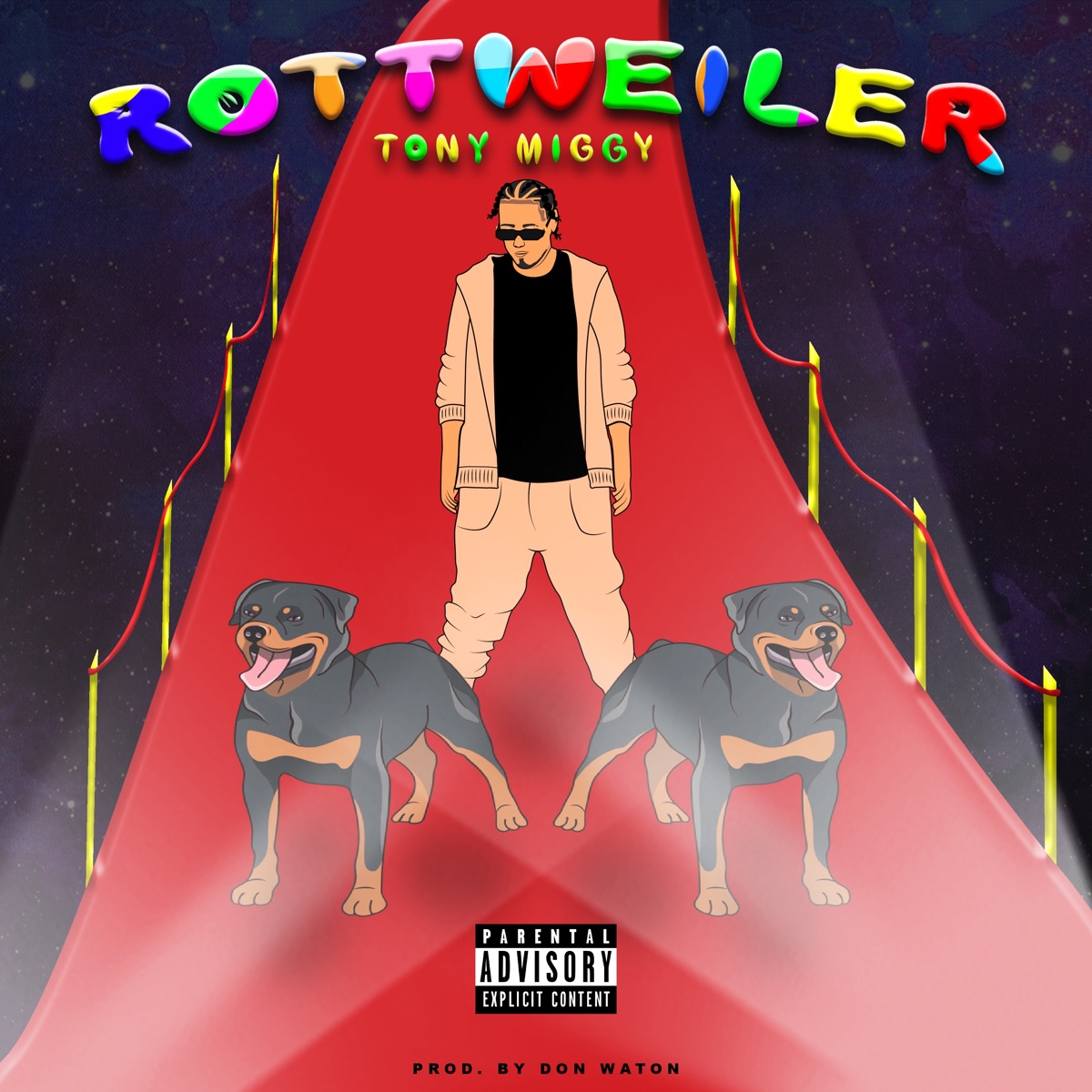 Rottweiler - Single by Tony Miggy & Don Waton album cover