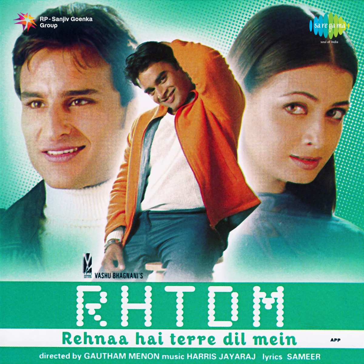 Rehnaa Hai Terre Dil Mein (Original Motion Picture Soundtrack) by Harris Jayaraj, Aadesh Shrivastava, a m m, Vishal & Shekhar, Sameer & Anand Raaj Anand album cover