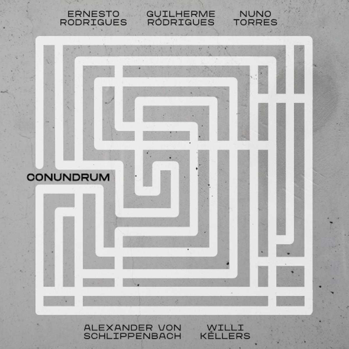Conundrum (feat. Alexander von Schlippenbach, Nuno Torres, Willi Kellers & Ernesto Rodrigues) by Guilherme Rodrigues album cover