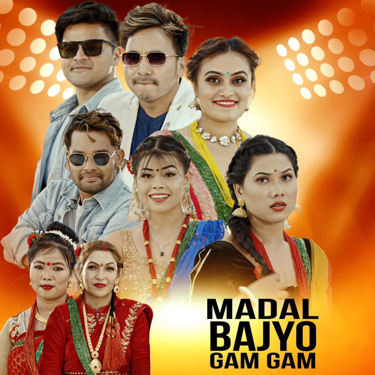 Madal Bajyo Gam Gam - Single by Krishna Reule, Sharmila Sunuwar Rai & Aasha Lama Gyanmala album cover