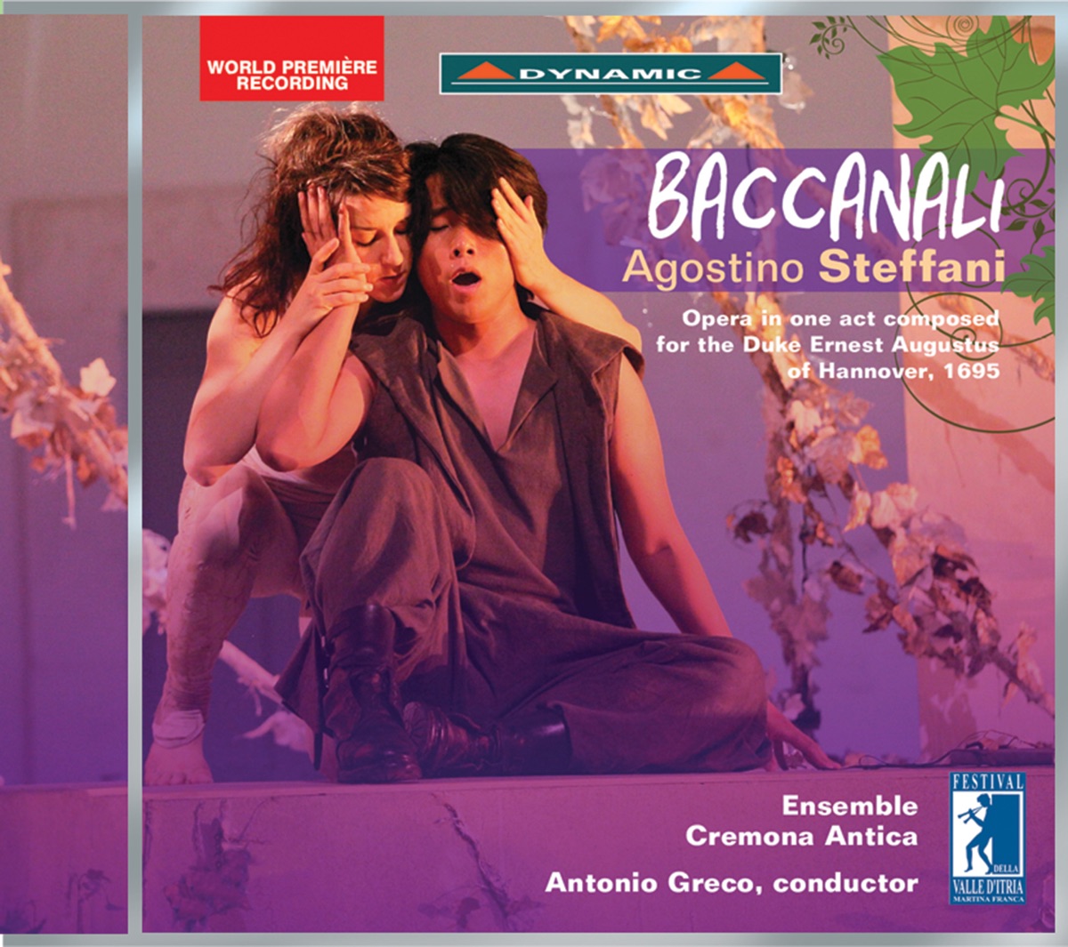 Steffani: Baccanali (Live) by Nicolò Donini, Antonio Greco, Riccardo Angelo Strano, Barbara Massaro, Vittoria Magnarello, Paola Leoci, Elena Caccamo, Chiara Manese, Yasushi Watanabe & Cremona Antiqua album cover