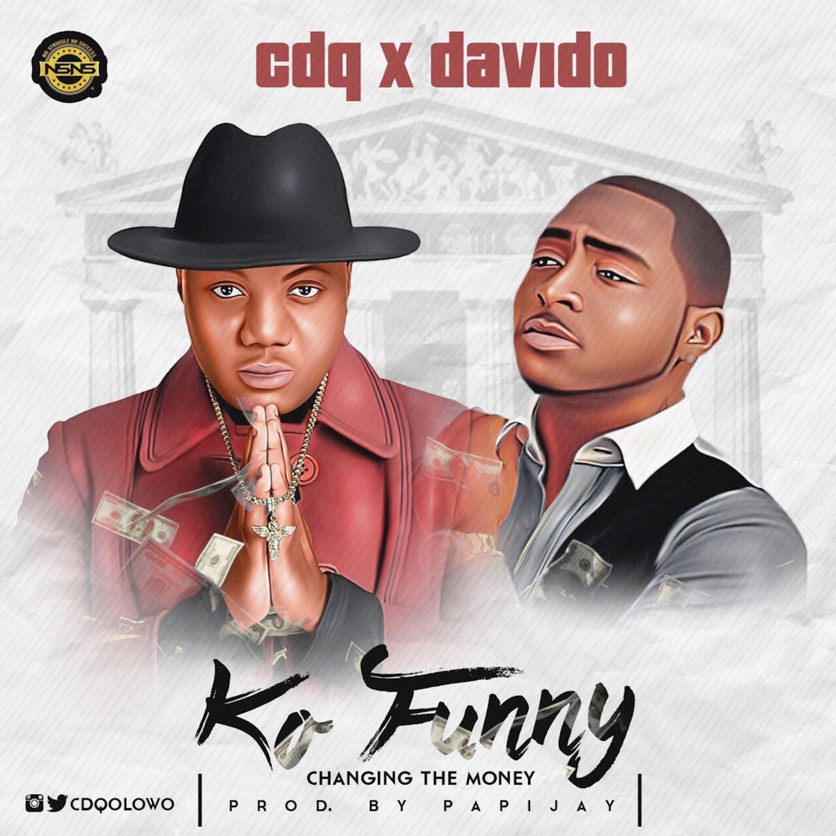 Ko Funny (feat. Davido) - Single by CDQ album cover