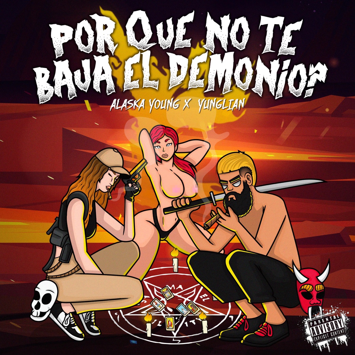 ¿Por que no te baja el demonio? (feat. YUNGLiAN MEDiOCRE BROKE BOi) - Single by Alaska young album cover